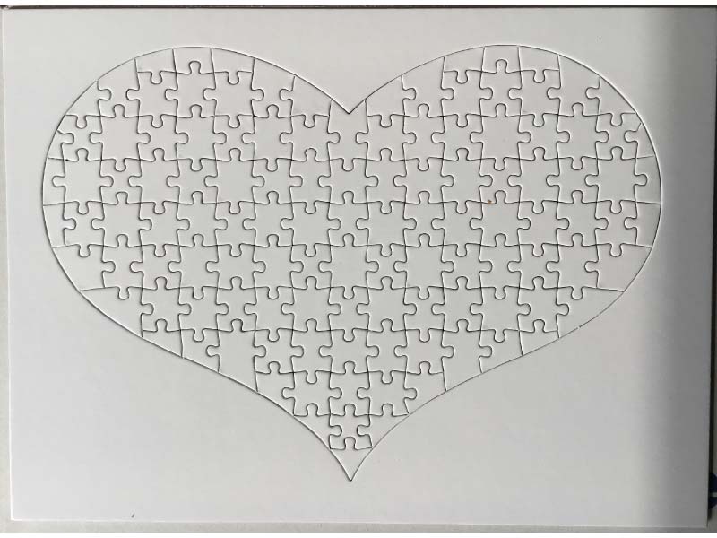 Foto su Puzzle Cuore A3 